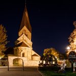 Die Stiftskirche in Faurndau bei Nacht.